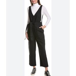 NWT Alex Mill Ollie Overall Recycled Denim Black Belted Cropped‎ Jumpsuit S